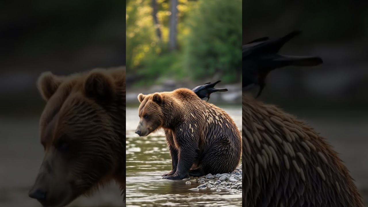 Brown Bear and Crow