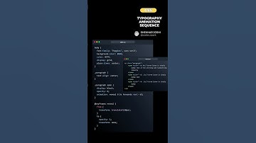 ✨ Typography animation sequence | HTML & CSS