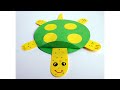 Черепаха цветной бумаги. Летние поделки животных для детей своими руками. Аппликация.