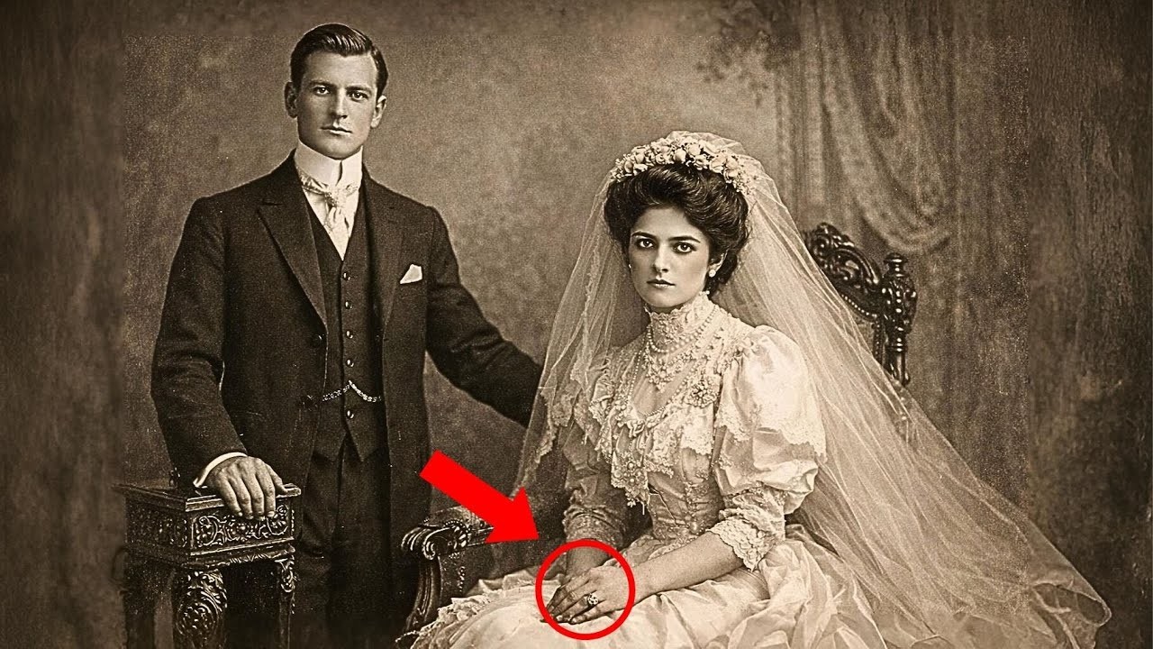 1910 Studio Portrait Discovered — Historians Are Stunned When They Zoom In on the Bride's Fingers