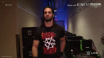 Ist entrance on raw seth Rollins new theme song burn it down