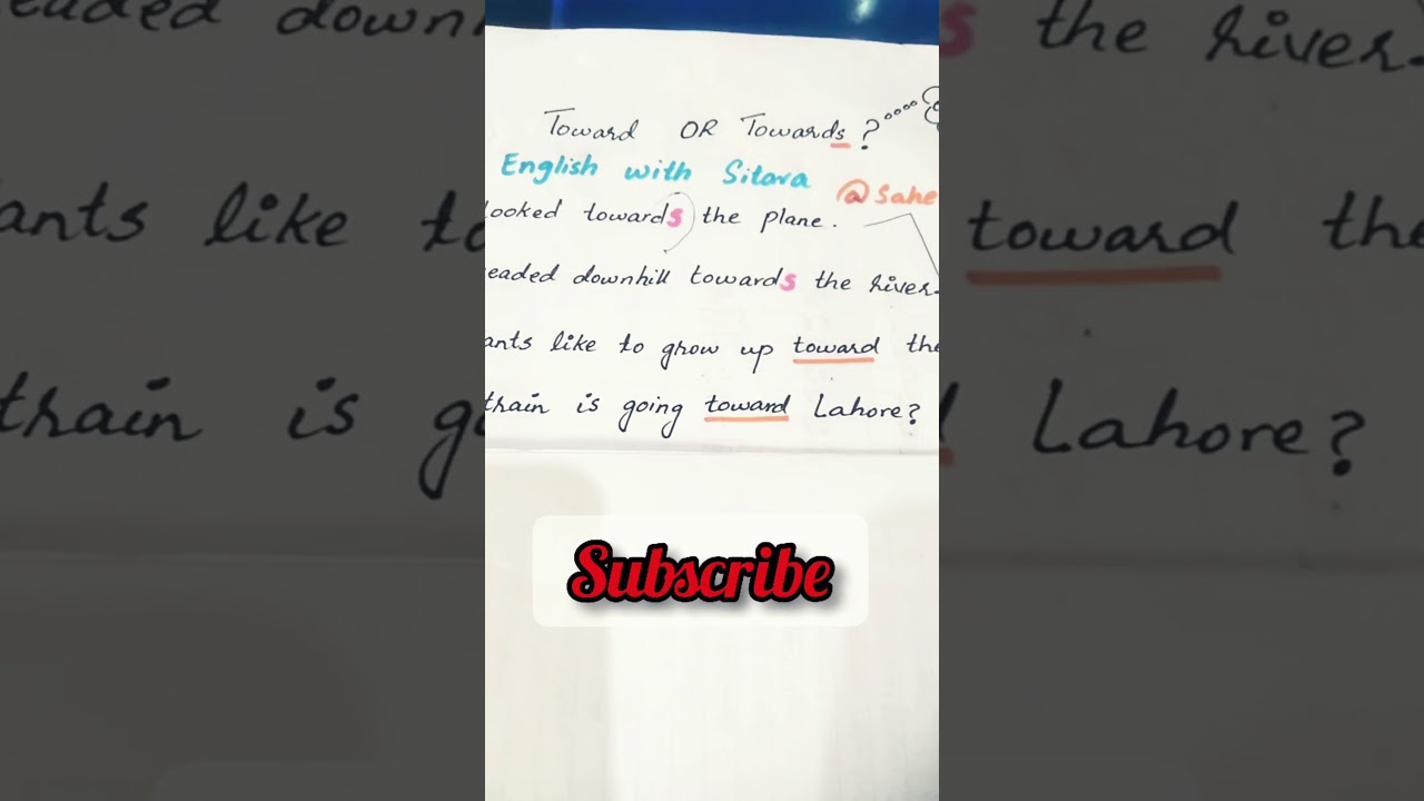 English with Sitara Toward vs TowardsSpokenEnglishGuru sahers