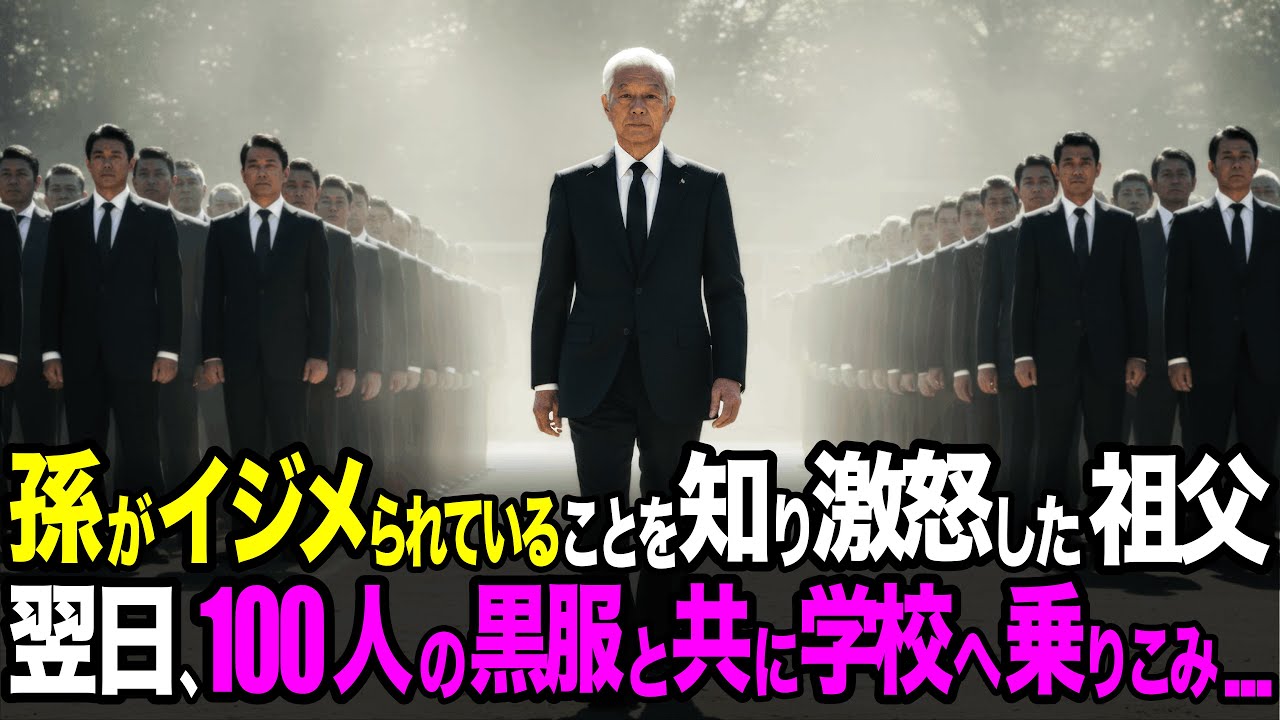 事故で車椅子生活になった孫がいじめられていることを知り激怒した祖父は翌日、100人の黒服と共に学校へ乗り込み...