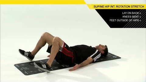 Supine Hip Internal Rotation Stretch