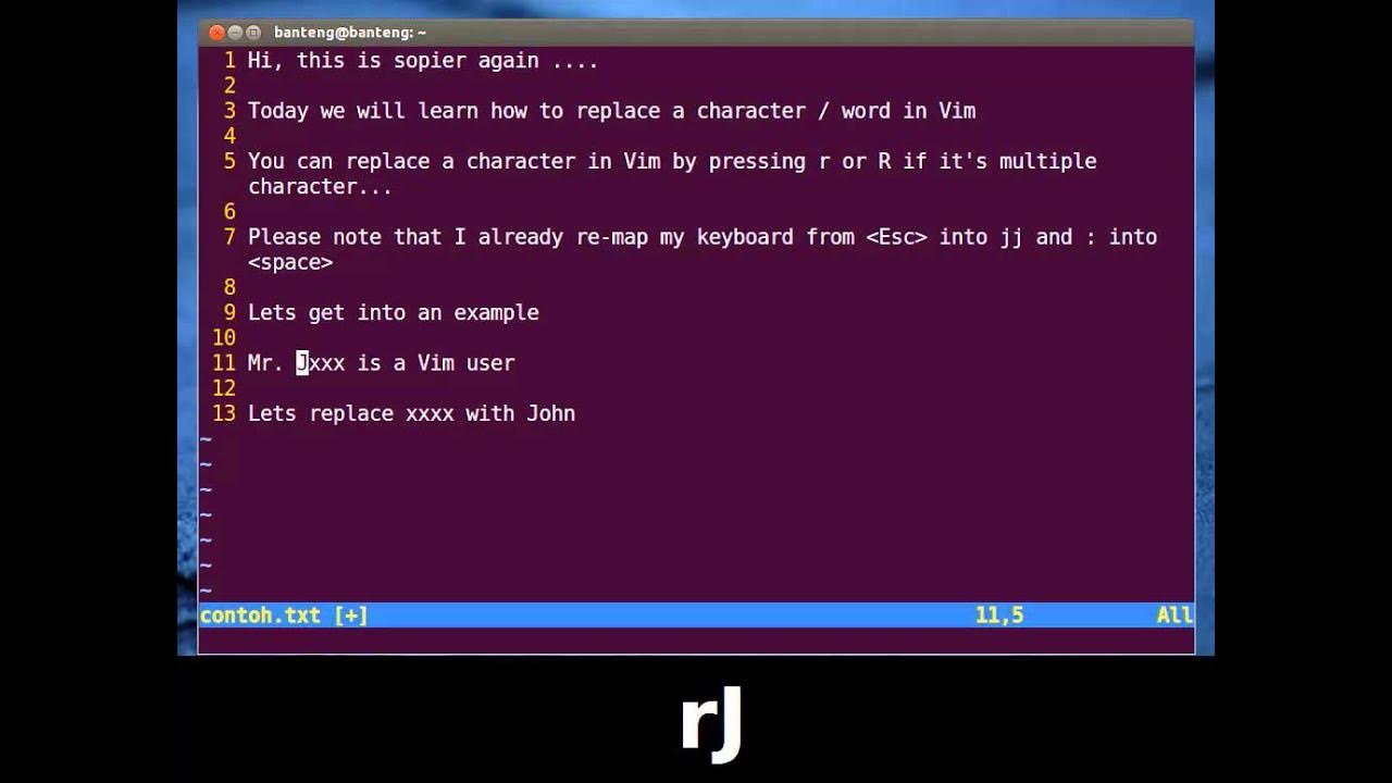 Vim replace. Vim replace