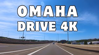 Omaha City Tour in 4K: Drive Through Interstate 680 & Freeway 6 | Nebraska Scenic Drive | USA | 2024