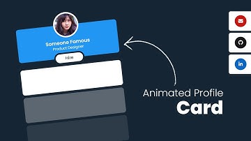 Animated Profile Card using Html CSS & Javascript