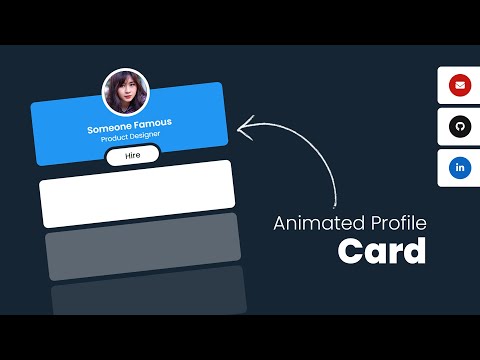 Animated Profile Card using Html CSS & Javascript