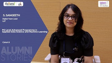 Alumni Stories | S  Sangeeth | Applied Data Science and Machine Learning