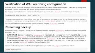 BARMAN (Backup and Recovery Manager) EXPLAINED AND CONFIGURED