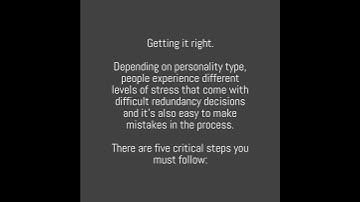 Handling the Redundancy Process…