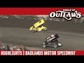 World of Outlaws Craftsman Sprint Cars Badlands Motor Speedway July 2nd, 2016 | HIGHLIGHTS