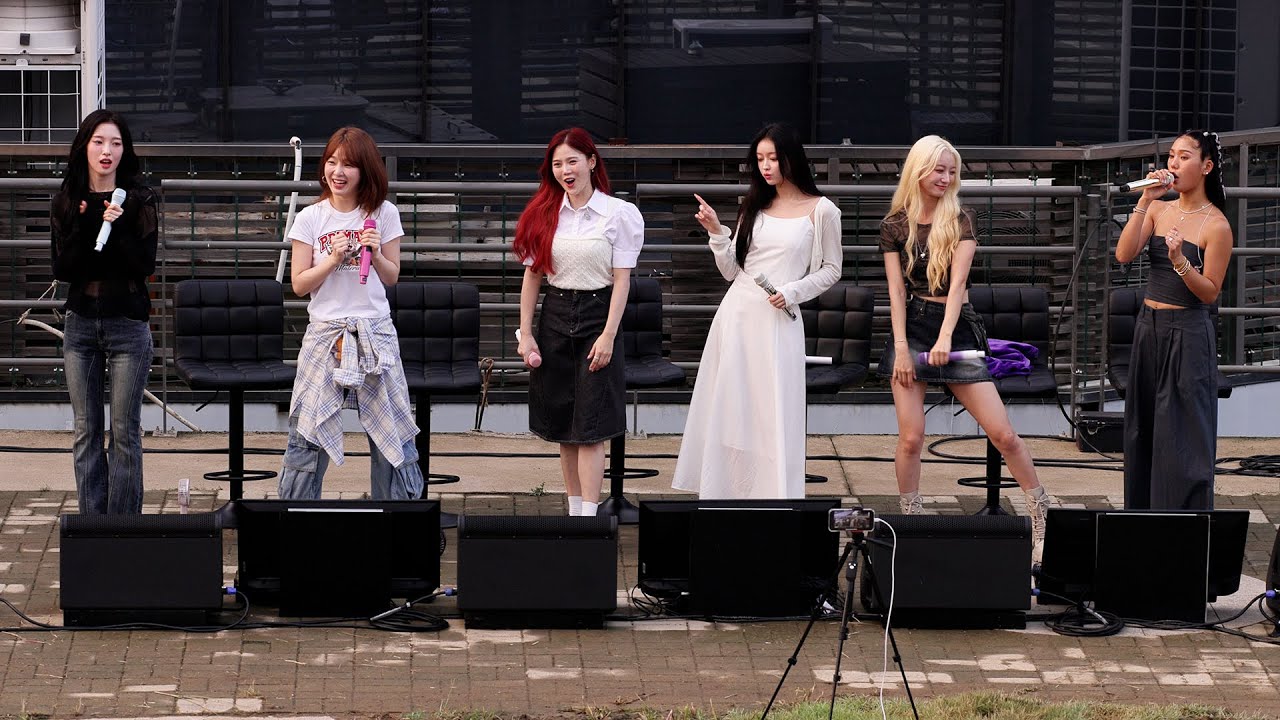 오마이걸(OH MY GIRL) ‘살짝 설렜어 + Dun Dun Dance + Dolphin + Classified 외 3곡’ 라이브 직캠 | 한강 버스킹 • 240824