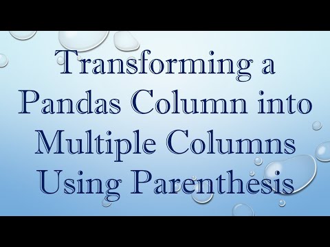 Transforming a Pandas