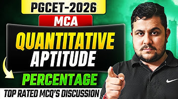 PGCET 2026 | Quantitative Aptitude | PGCET MBA | PGCET MCA
