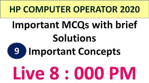 #9 HPSSC Computer Operator Important Mcqs With Complete Computer Important Question Lets Crack