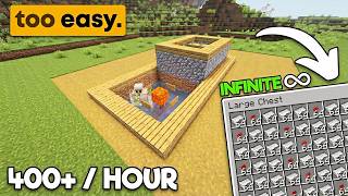 EASIEST IRON Farm Tutorial - 400+ PER HOUR - Minecraft 26+