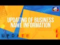 Updating of business name information