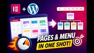 Bulk create the pages and menu in elementor wordpress