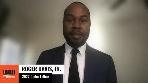 Roger Davis, Jr.: 2022 Junior Fellows Program Display Day