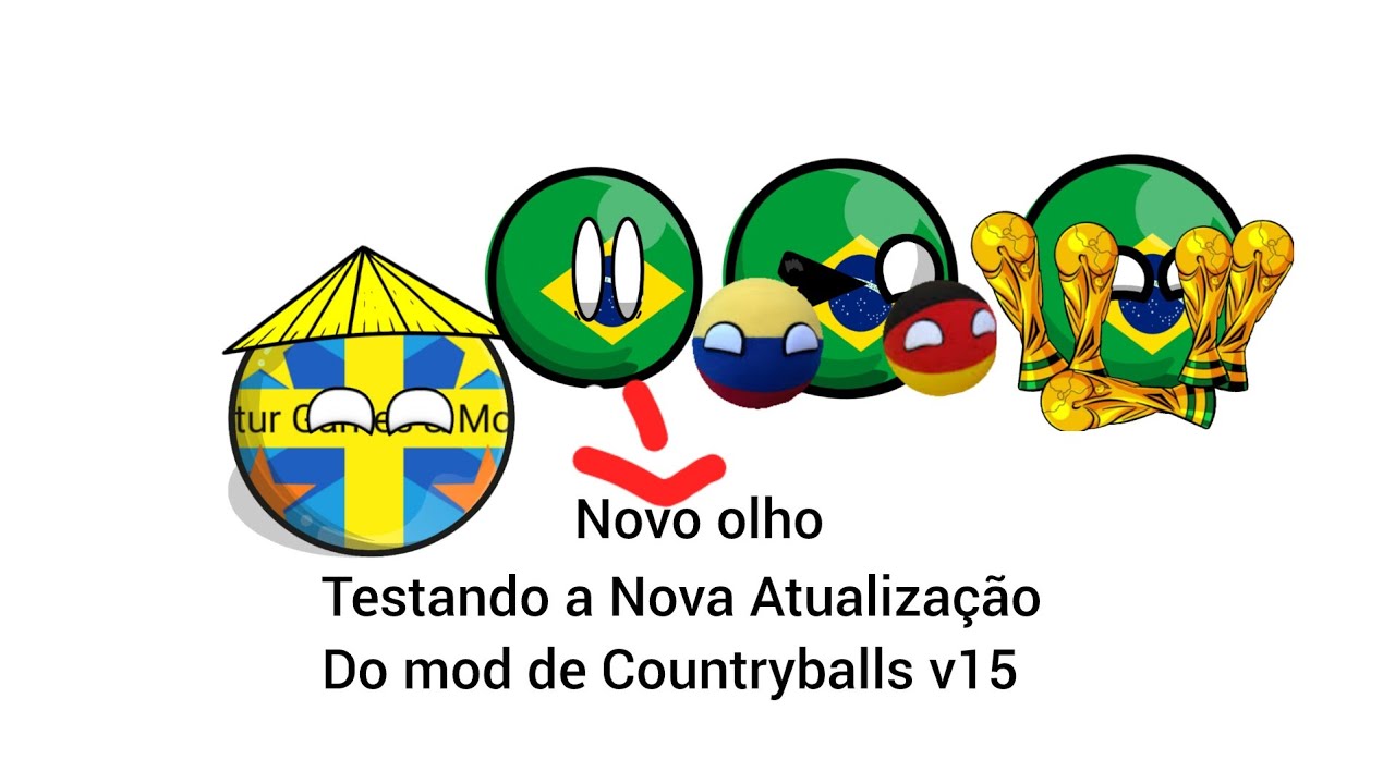Testando a Nova Atualização do Mod de Countryballs Stickers V15 ...