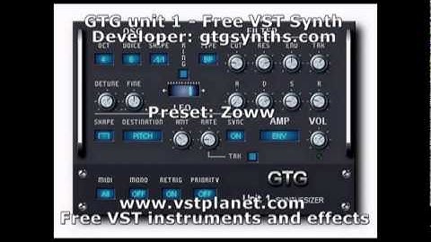 GTG unit 1 - Free VST synth - vstplanet.com
