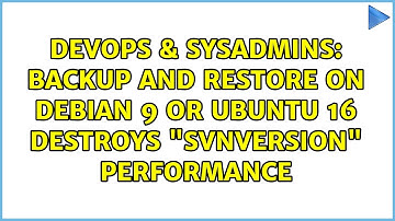 DevOps & SysAdmins: Backup and Restore on Debian 9 or Ubuntu 16 destroys "svnversion" performance