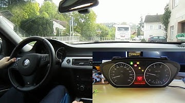 Controlling a E87 Instrument Cluster on the desk with recorded K-CAN data from an E91