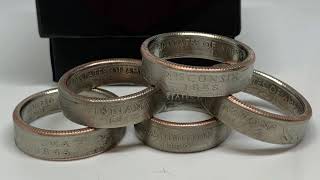Making coin rings out of US state quarters