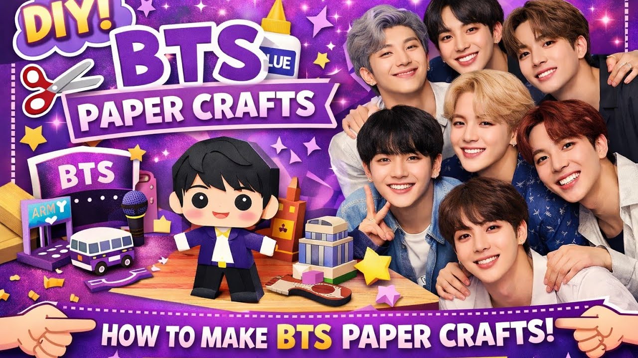 Diy Easy Bts Craft And Merchandise Under 0 Budget At Home | Bts Paper ...