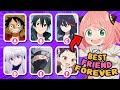 Anime quiz match characters with their friend  35 characters  2 bonus