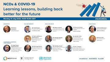 NCDs & COVID-19: Learning lessons, building back better for the future