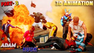 NOOB ADAM STORY || PART - 3😈 || FREEFIRE 3D ANIMATION VIDEO  || FREEFIRE BEST MONTAGE VIDEO🔥