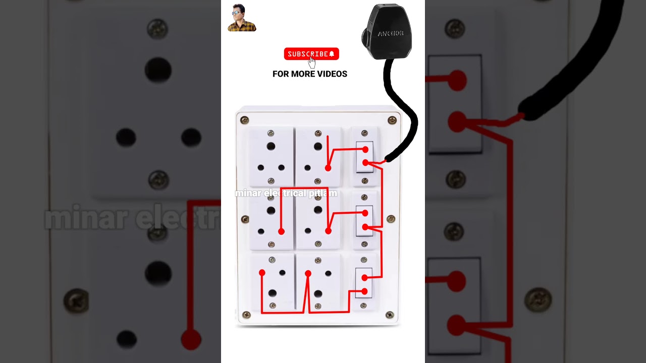 Extension Board 3 Switch 6 Sockets Connection Diagram 