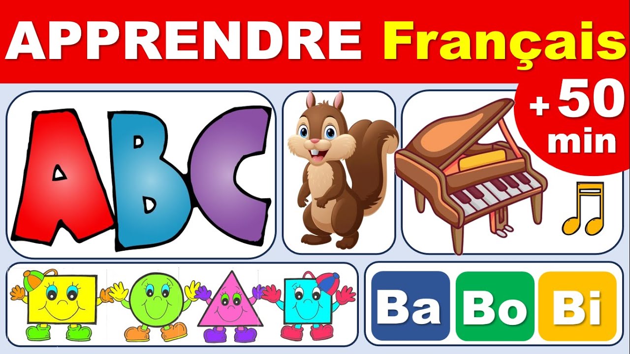 LEARN French | Parler Français | Alphabet, Animaux, Syllabes | Français pour maternelle et CP.