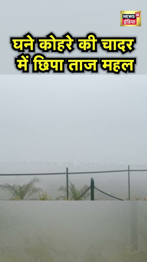 Agra News: कोहरे की चादर में छिपा Taj Mahal, देखिए Viral Video | #shorts