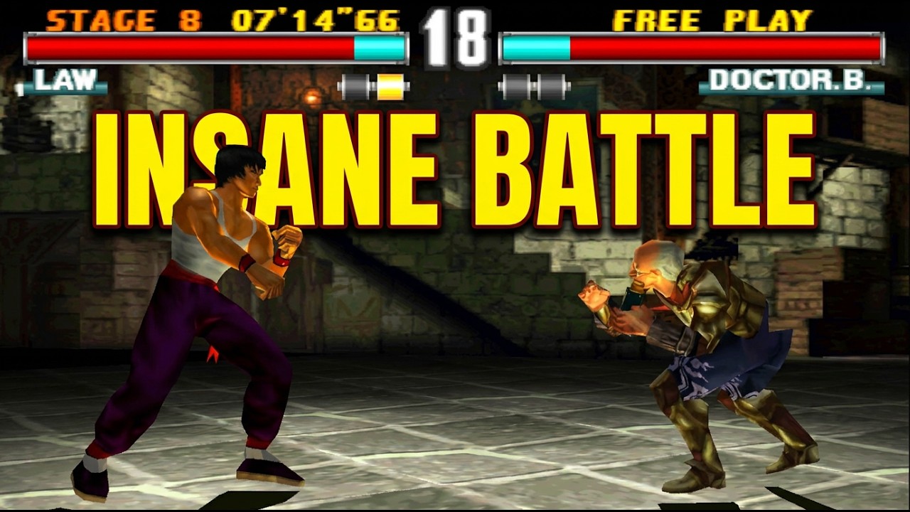 Tekken 3 Forest Law vs Doctor B in Arcade Mode! 4K Pure Skill