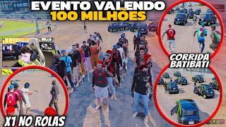 EVENTO VALENDO 100 MILHÕES | TEVE X1 NO ROLAS | TROPA AMASSO | + CORRIDA DE CARRO | FC BKINHO