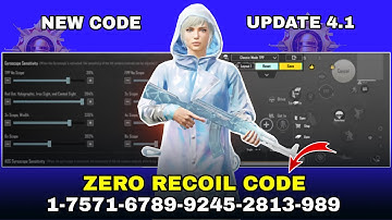 NEW UPDATE 4.1🔥BEST SENSITIVITY CODE + CONTROL SETTINGS BGMI/PUBG MOBILE [ BGMI Code New UPDATE ] AK