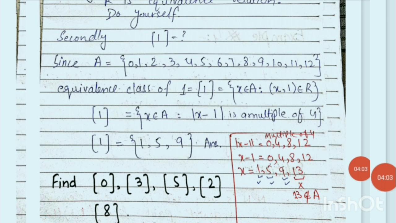 Discrete Mathematics/Relations/ Equivalence Classes/Quotient Set