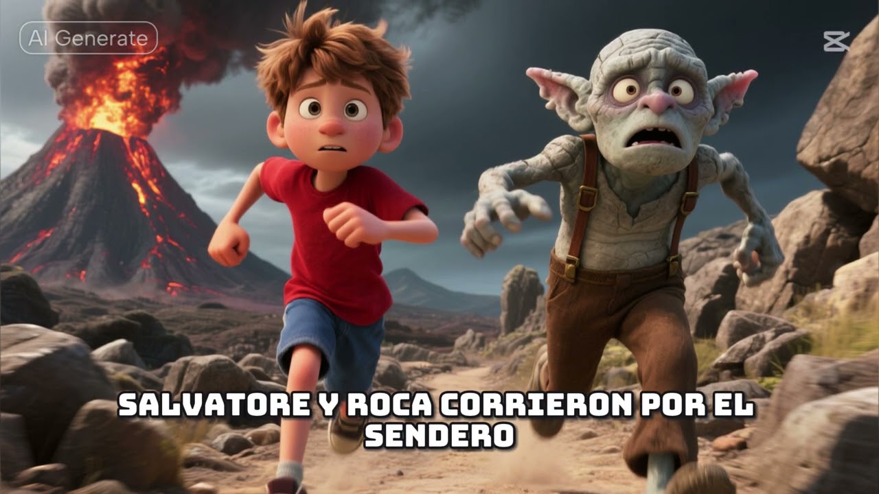 Salvatore y el guardián del volcán rojo 