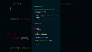 C Program: Find String Length Using Pointer | #clanguage #cprogramming #codingtips