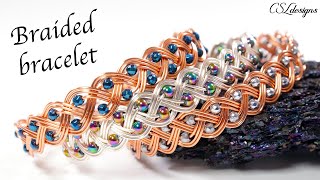 Waves braided wirework bracelet tutorial