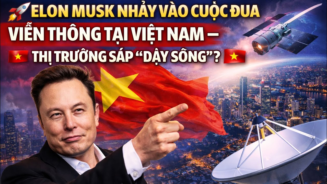 🚀📡 ELON MUSK NHẢY VÀO CUỘC ĐUA VIỄN THÔNG TẠI VIỆT NAM – THỊ TRƯỜNG SẮP “DẬY SÓNG”? 🇻🇳🔥#tintuc 