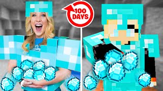 Living Like My MINECRAFT Character for 100 Days!  Challenge