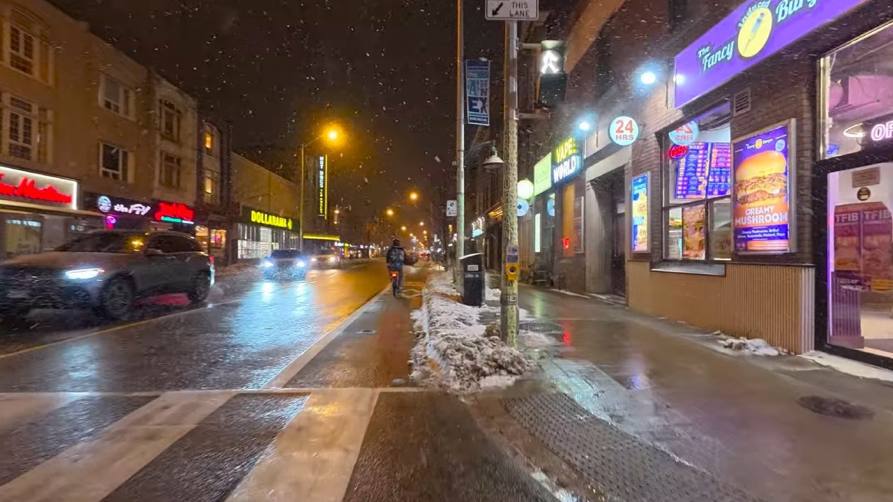 I Rode My Bike Through a Snowstorm on Bloor Street ❄️
