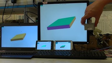 MPU9150 realtime DMP visualization using socket.io and three.js