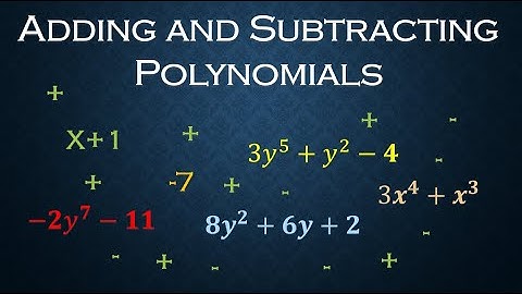 Adding and Subtracting Polynomials
