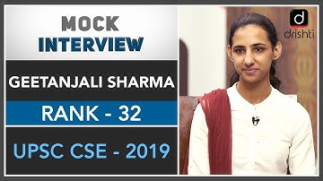 Geetanjali Sharma (Rank - 32, UPSC CSE -2019)