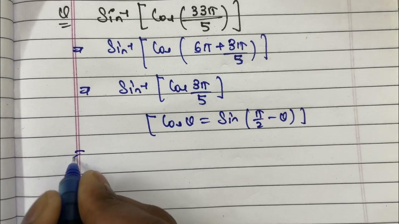 Sin 1 Cos 33pi 5 Inverse Trigonometry 12th HOTS YouTube sin-1-cos-33pi-5-inverse-trigonometry-12th-hots-youtube